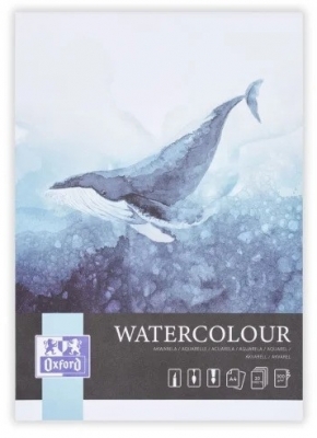 Bloc desen Oxford Watercolour, A4 20 file, hartie 300g/mp, FSC, lipit 4 laturi, colectia Artistic